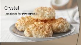  Presentation with coconut - Beautiful slides featuring plate with delicious coconut macaroons backdrop and a lemonade colored foreground