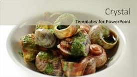  Presentation with green plate - Amazing slides having plate-with-delicious-snails backdrop and a soft green colored foreground