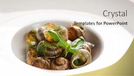  Presentation with green plate - Slides with plate-with-delicious-snails background and a lemonade colored foreground