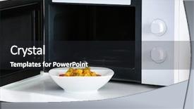  Presentation with dinner - Cool new theme with plate with dinner near microwave backdrop and a dark gray colored foreground
