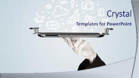  Presentation with blue professional - Beautiful PPT layouts featuring plate with drawn communication business backdrop and a sky blue colored foreground