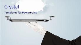  Presentation with blue business - Beautiful PPT theme featuring plate with empty clear cloud backdrop and a sky blue colored foreground