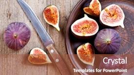  Presentation with rustic - PPT layouts enhanced with plate with fresh figs background and a red colored foreground