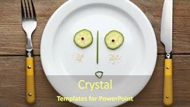  Presentation with wooden - Theme featuring face on plate with knife background and a tawny brown colored foreground