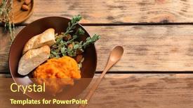  Presentation with sweet potato - Audience pleasing PPT layouts consisting of plate-with-mashed-sweet-potato backdrop and a red colored foreground