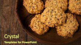  Presentation with vegan - Presentation design featuring plate with natural light background and a tawny brown colored foreground