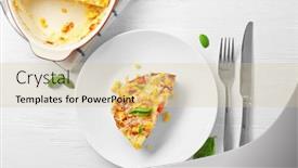  Presentation with pudding - Slide set with plate-with-piece-of-corn background and a lemonade colored foreground