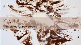  Presentation with yogurt - Cool new presentation theme with plate-with-poppy-seed-sauce backdrop and a coral colored foreground