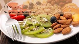  Presentation with quinoa - Slides enhanced with plate-with-quinoa-fruits background and a coral colored foreground