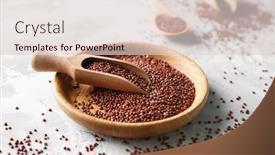  Presentation with quinoa - Presentation theme enhanced with plate-with-quinoa-seeds background and a lemonade colored foreground