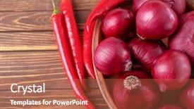  Presentation with red onion - Slides featuring plate with red onion background and a red colored foreground