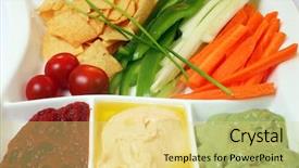  Presentation with salsa guacamole - PPT theme with plate-with-salsa-hummus background and a yellow colored foreground