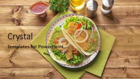  Presentation with fish tacos - Cool new theme with plate with tasty fish tacos backdrop and a  colored foreground
