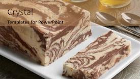  Presentation with halva - Presentation theme with plate-with-traditional-turkish-chocolate background and a coral colored foreground