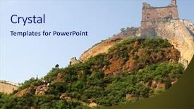  Presentation with pyramid - Cool new presentation theme with plateau - with all three big backdrop and a sky blue colored foreground