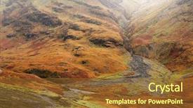  Presentation with united kingdom constitutional law - Slides featuring plateau summit - alpine autumn landscape in highlands background and a  colored foreground