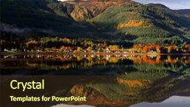  Presentation with summit - Amazing PPT theme having plateau summit - autumn colours in highlands scotland backdrop and a tawny brown colored foreground