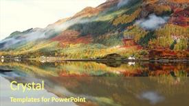  Presentation with scotland - Amazing theme having plateau summit - autumn colours in highlands scotland backdrop and a tawny brown colored foreground