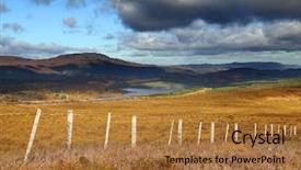  Presentation with summit - PPT theme featuring plateau summit - autumn landscape in highlands scotland background and a  colored foreground
