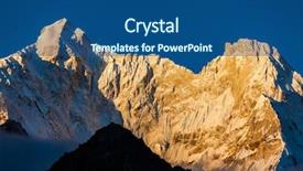  Presentation with snow mountain - Presentation design having plateau summit - close up snow mountain background and a ocean colored foreground