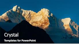  Presentation with snow mountain - Presentation theme enhanced with plateau summit - close up snow mountain background and a black colored foreground