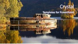  Presentation with summit - Slide deck having plateau summit - ship wreck on lochness background and a tawny brown colored foreground
