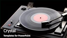  Presentation with audio - Cool new slide deck with plates spinning - picture of music audio player backdrop and a black colored foreground