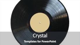  Presentation with vinyl record - Cool new presentation with plates spinning - vinyl record with blank label backdrop and a dark gray colored foreground