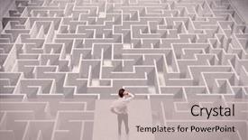  Presentation with maze - PPT layouts enhanced with platform above a detailed maze background and a soft green colored foreground