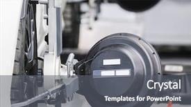  Presentation with balance - PPT theme with platform balance - target of the car wheel background and a gray colored foreground