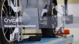  Presentation with wheel - Theme having platform balance - target of the car wheel background and a gray colored foreground