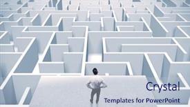  Presentation with square - Slide deck enhanced with platform looking over infinite labyrinth background and a lemonade colored foreground