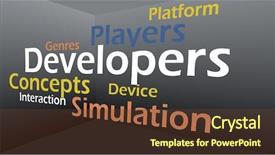  Presentation with gaming - Slides featuring games 2d - creative image of gaming concept background and a tawny brown colored foreground