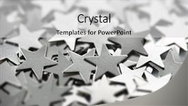  Presentation with stars - Theme having platinum - silver stars silver metal stars background and a light gray colored foreground