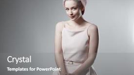  Presentation with retro 1920s english style gangster - Slide set with platinum - smiling woman in retro style background and a gray colored foreground