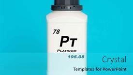  Presentation with laboratory chemical - Slide deck enhanced with platinum-pt-chemical-element background and a cyan colored foreground