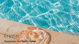  Presentation with beach - Colorful PPT theme enhanced with platja-de-alcudia-beach-pier backdrop and a coral colored foreground