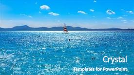  Presentation with southern beach grass - Cool new theme with platja-de-alcudia-beach backdrop and a  colored foreground