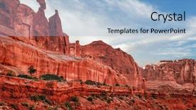  Presentation with arches national park - Colorful presentation design enhanced with platon - beautiful rock formations in arches backdrop and a  colored foreground