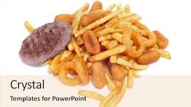  Presentation with food white - Slides having platon - closeup of a pile background and a yellow colored foreground