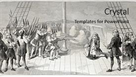  Presentation with old - Colorful slide deck enhanced with platoon - old illustration of admiral john backdrop and a light gray colored foreground