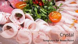  Presentation with vodka - Cool new theme with platter - a snack under vodka backdrop and a coral colored foreground