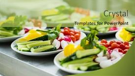  Presentation with dip - PPT layouts with platter-of-assorted-fresh-vegetables background and a yellow colored foreground