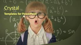  Presentation with education cute - Presentation theme having play-and-learn-a-cute and a tawny brown colored foreground