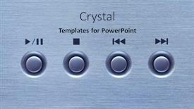  Presentation with pause - Cool new PPT layouts with play-and-pause-and-track backdrop and a light blue colored foreground