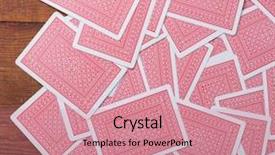  Presentation with play - Theme with play cards back texture background and a coral colored foreground