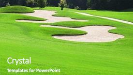 Presentation with golf course - Beautiful theme featuring play ground - golf course backdrop and a shamrock green colored foreground
