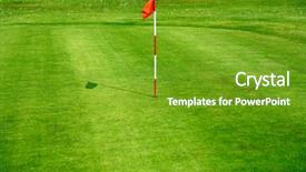  Presentation with golf course - Beautiful slides featuring play ground - golf course backdrop and a tawny brown colored foreground