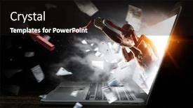  Presentation with play - Slides consisting of play it online mixed media background and a black colored foreground