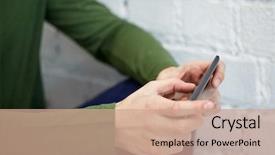  Presentation with school technology - Presentation consisting of play mobil - people technology and internet concept background and a coral colored foreground